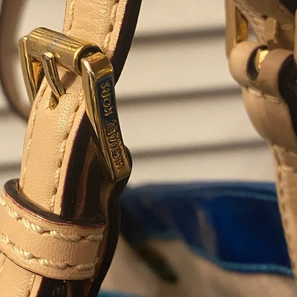 BEAUTIFUL Y2K MICHAEL KORS METALLIC BLUE JET SET SHOULDER TOTE - Picture 6 of 8